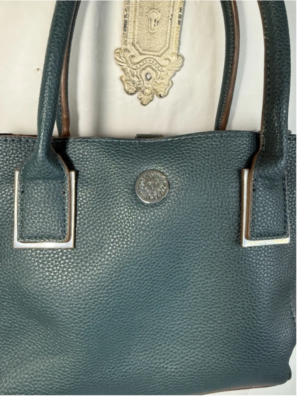Anne Klein Teal Green Bucket Purse satchel